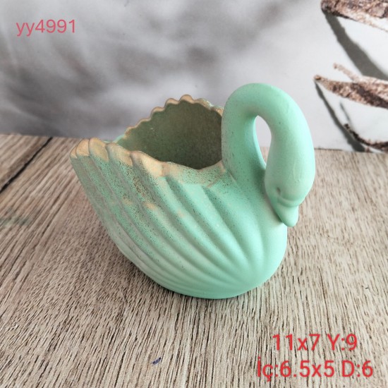 Kuğu Figür Saksı Silikon Kalıp • El Yapımı Zarif Dekor ve Özel Günler için Hediye Seçeneği!